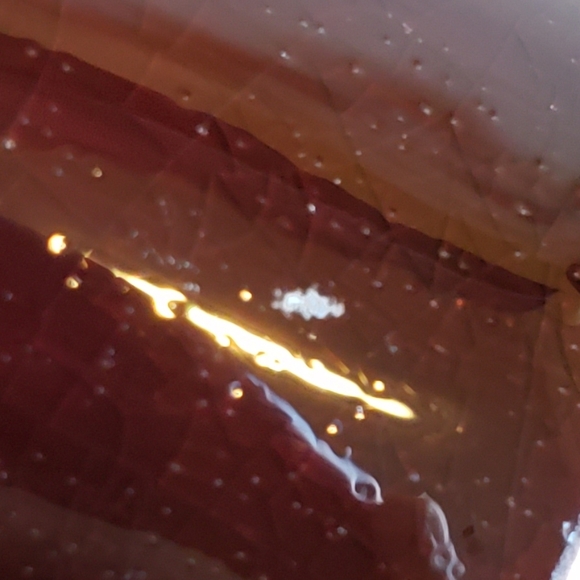 White & Red Ombre Ceramic Drip Crackle Glaze Table Vase MCM Christmas Holiday - Picture 3 of 10